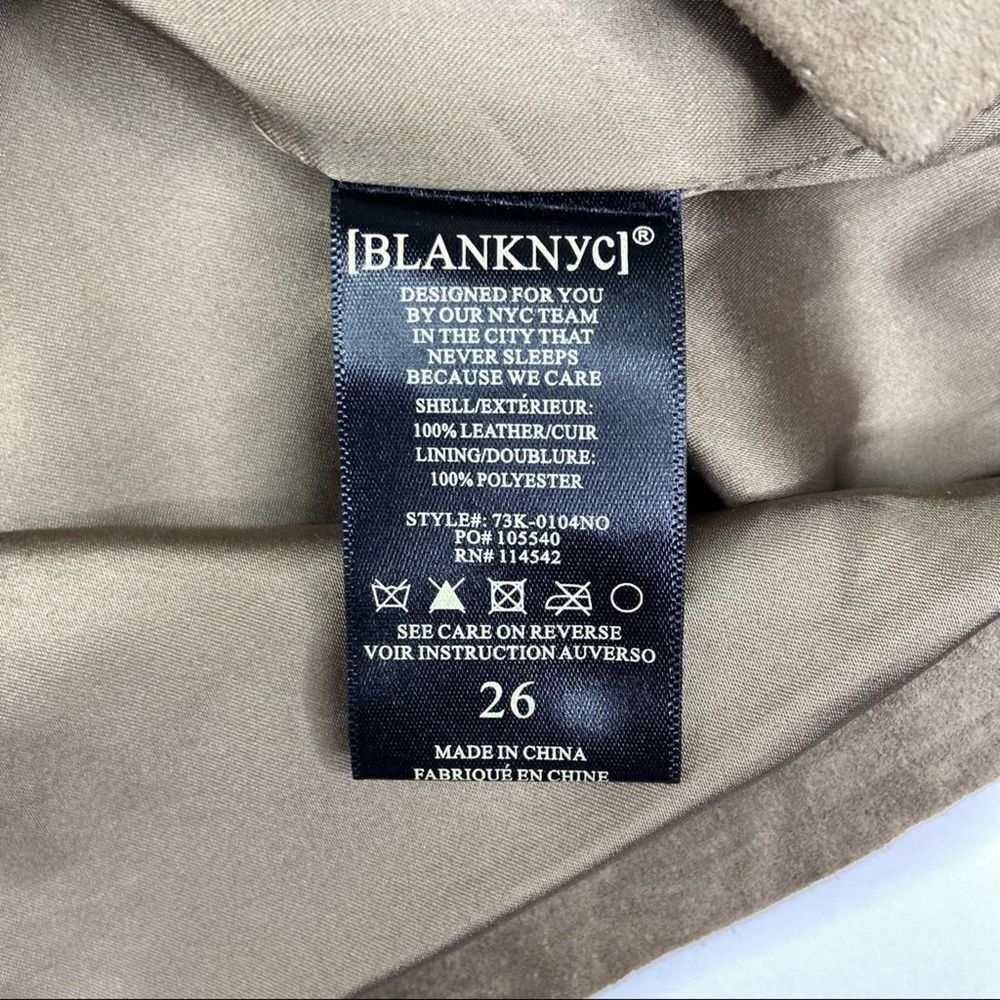 Blank NYC 100% Leather Mini Skirt Size 26 - Picture 7 of 9